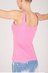 Upper Body Woman Casual Slim Top Studio photo references